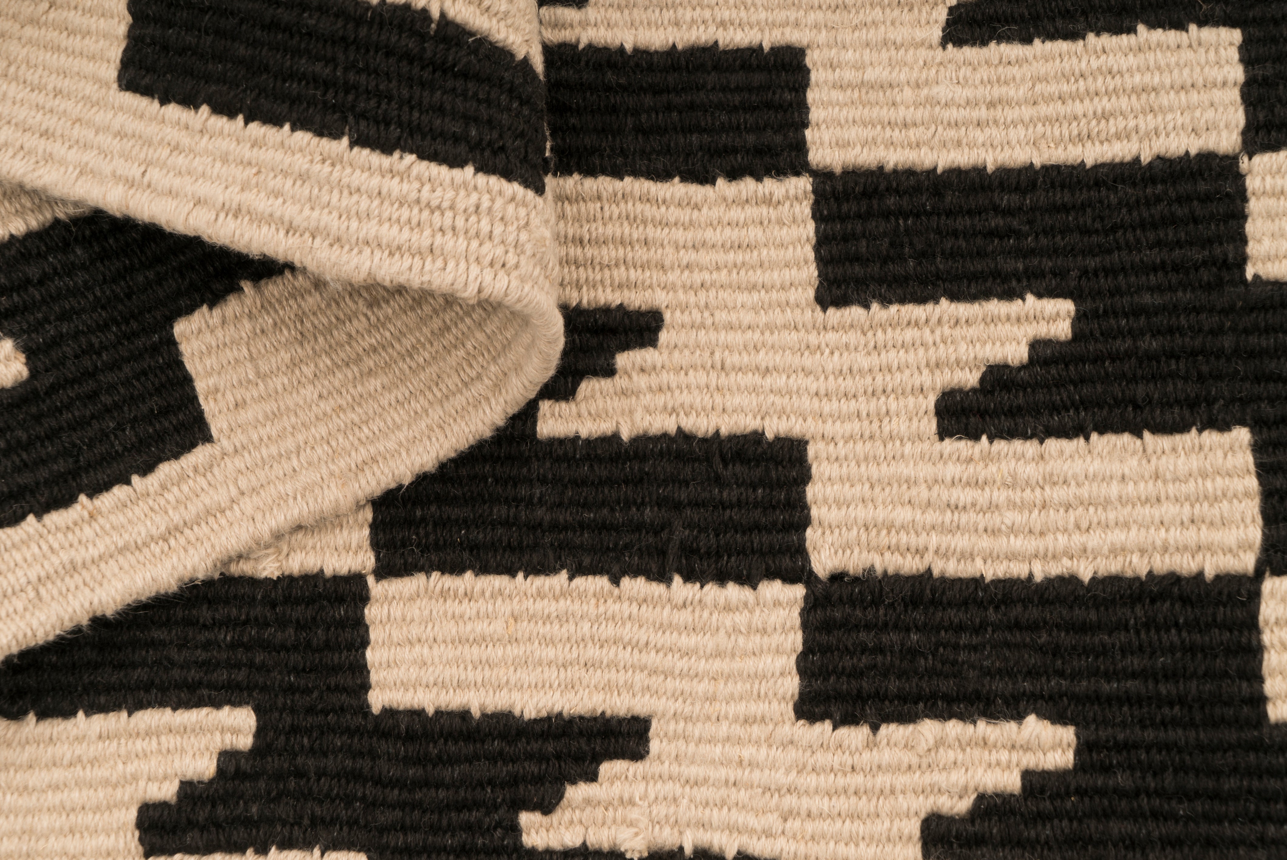 "Thunder and Lightening" Handwoven Hemp Designer Rug VI