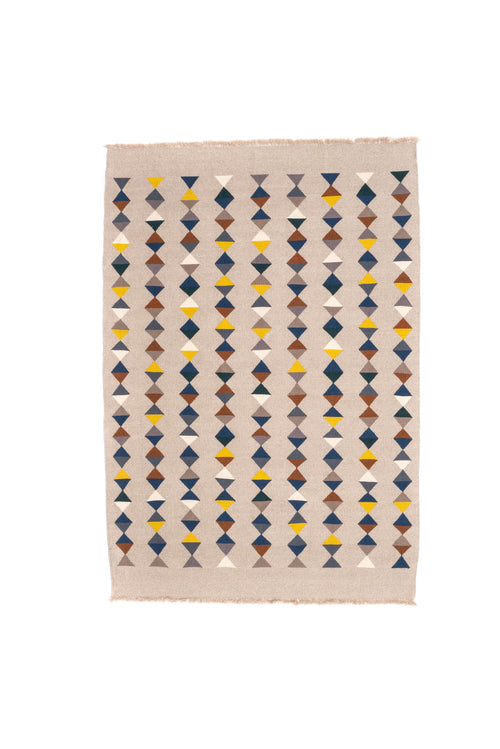 "Lovely Life" Handwoven Hemp Designer Rug III