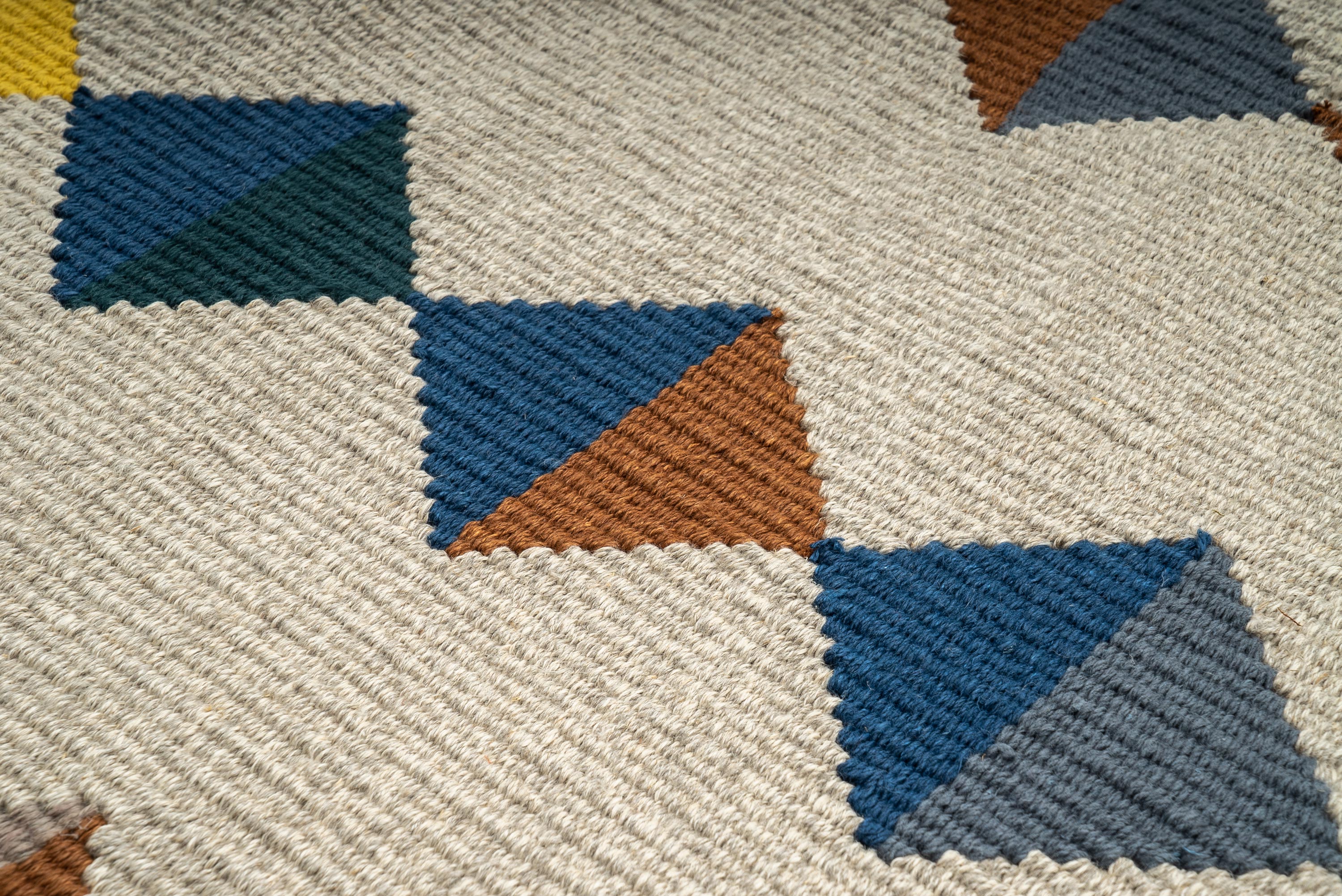 "Lovely Life" Handwoven Hemp Designer Rug III