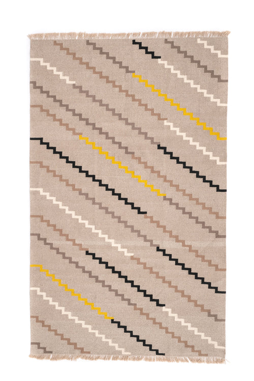 "Concerto" Handwoven Hemp Designer Rug