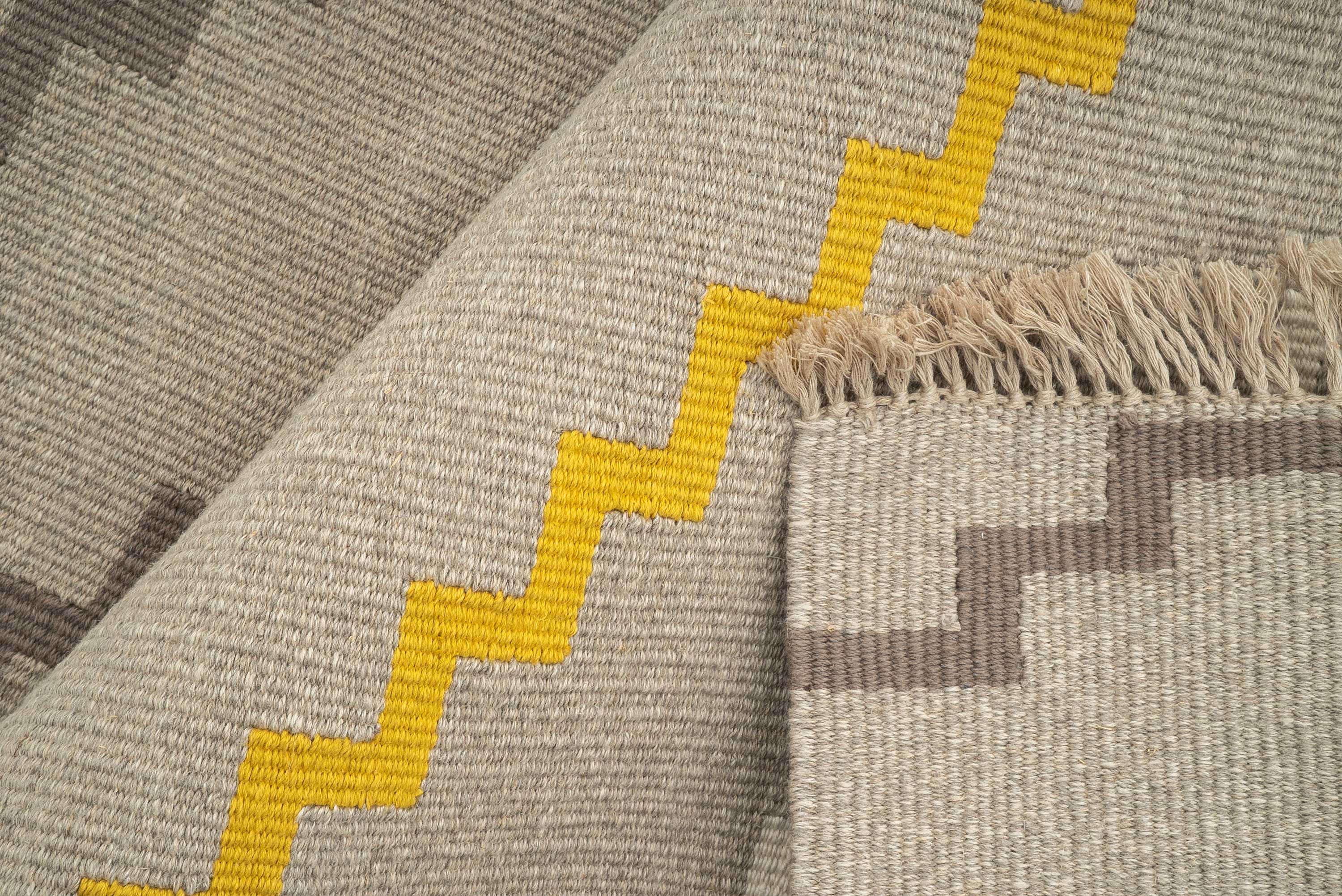 "Concerto" Handwoven Hemp Designer Rug