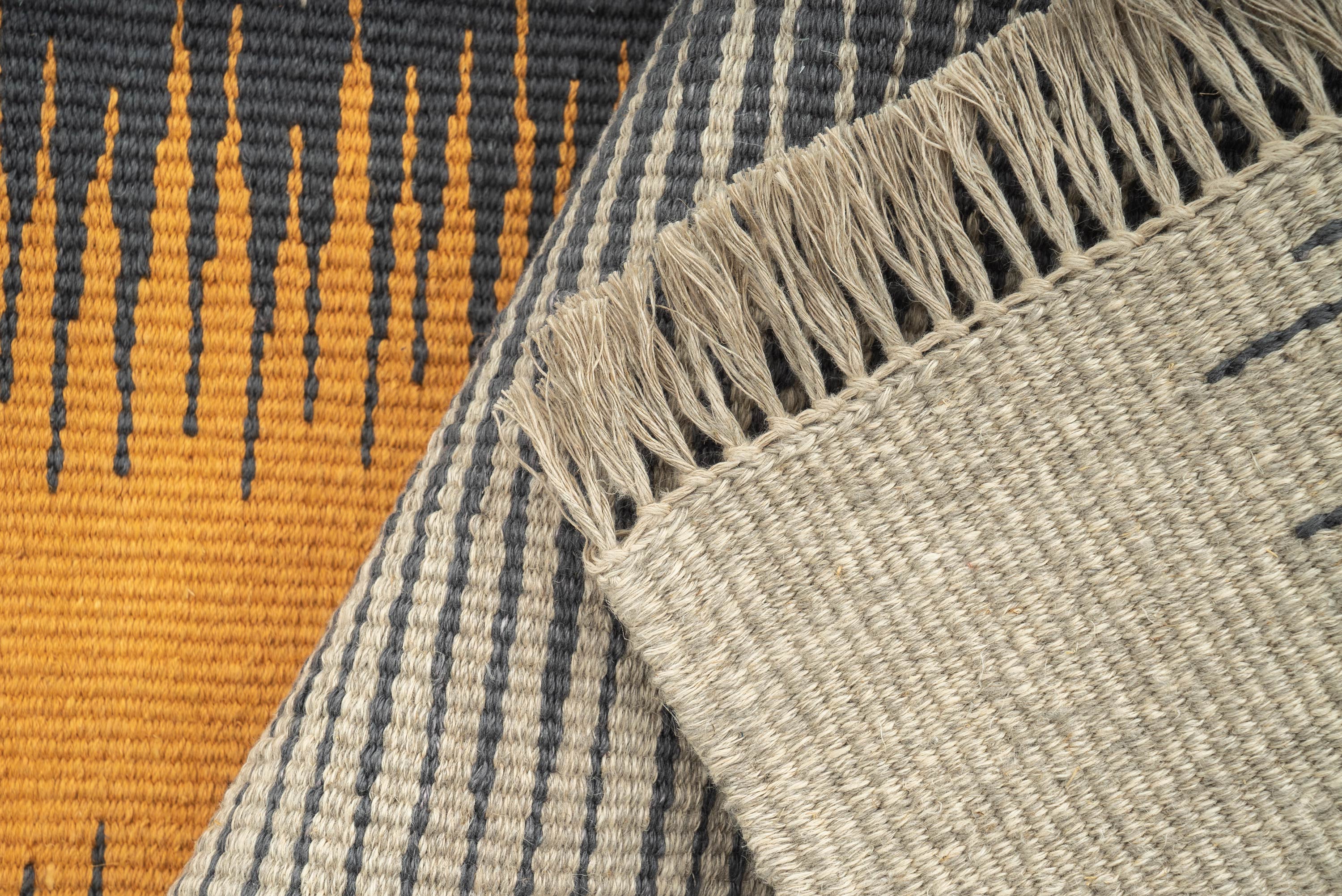 "Source" Handwoven Hemp Designer Rug