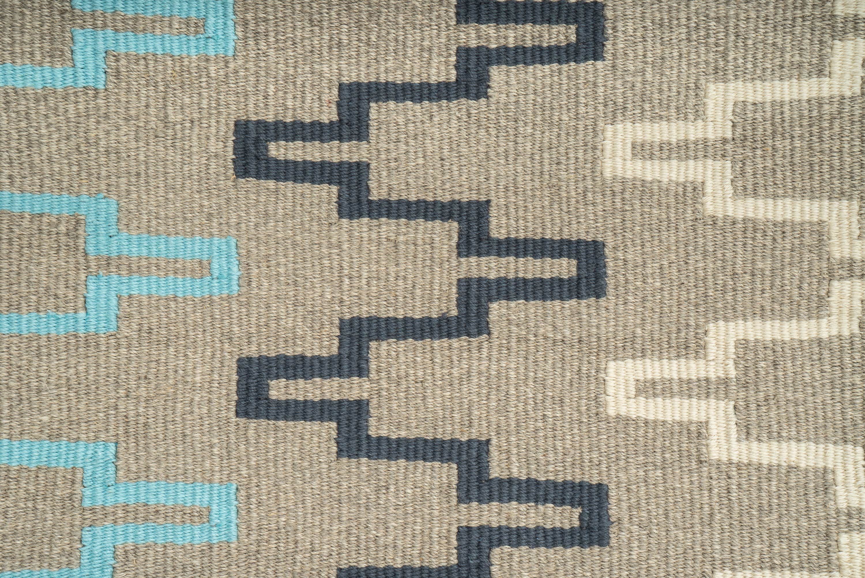 "Uplift" Handwoven Hemp Designer Rug