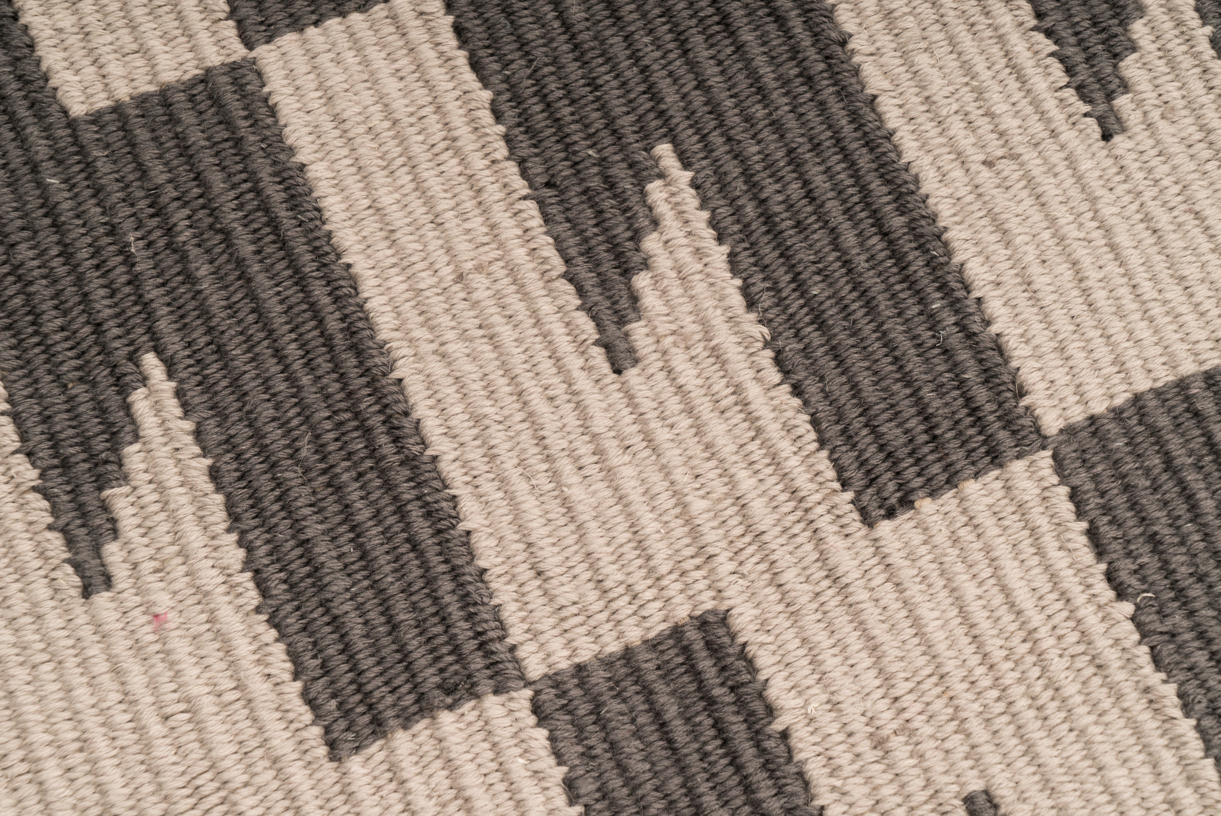 "Thunder and Lightening" Handwoven Hemp Designer Rug I