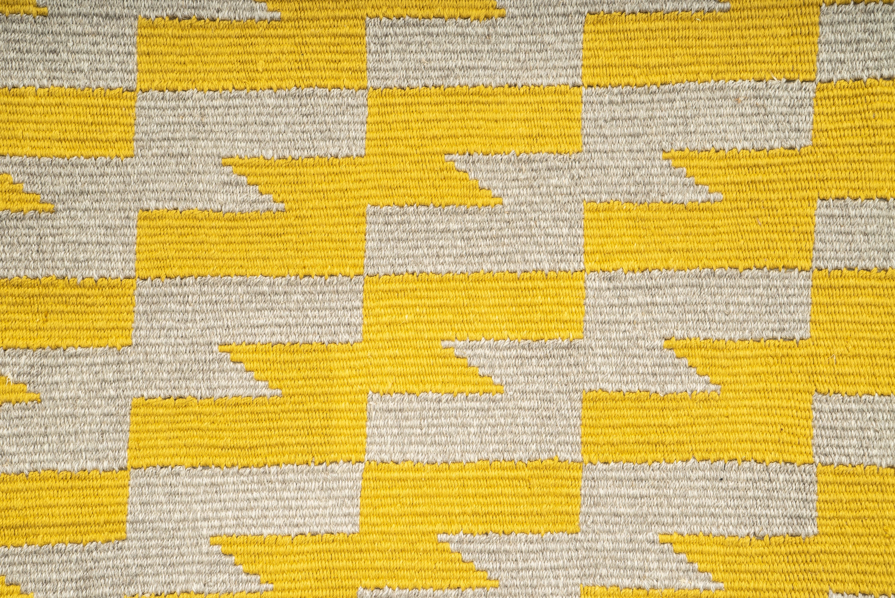 "Thunder and Lightening" Handwoven Hemp Designer Rug III