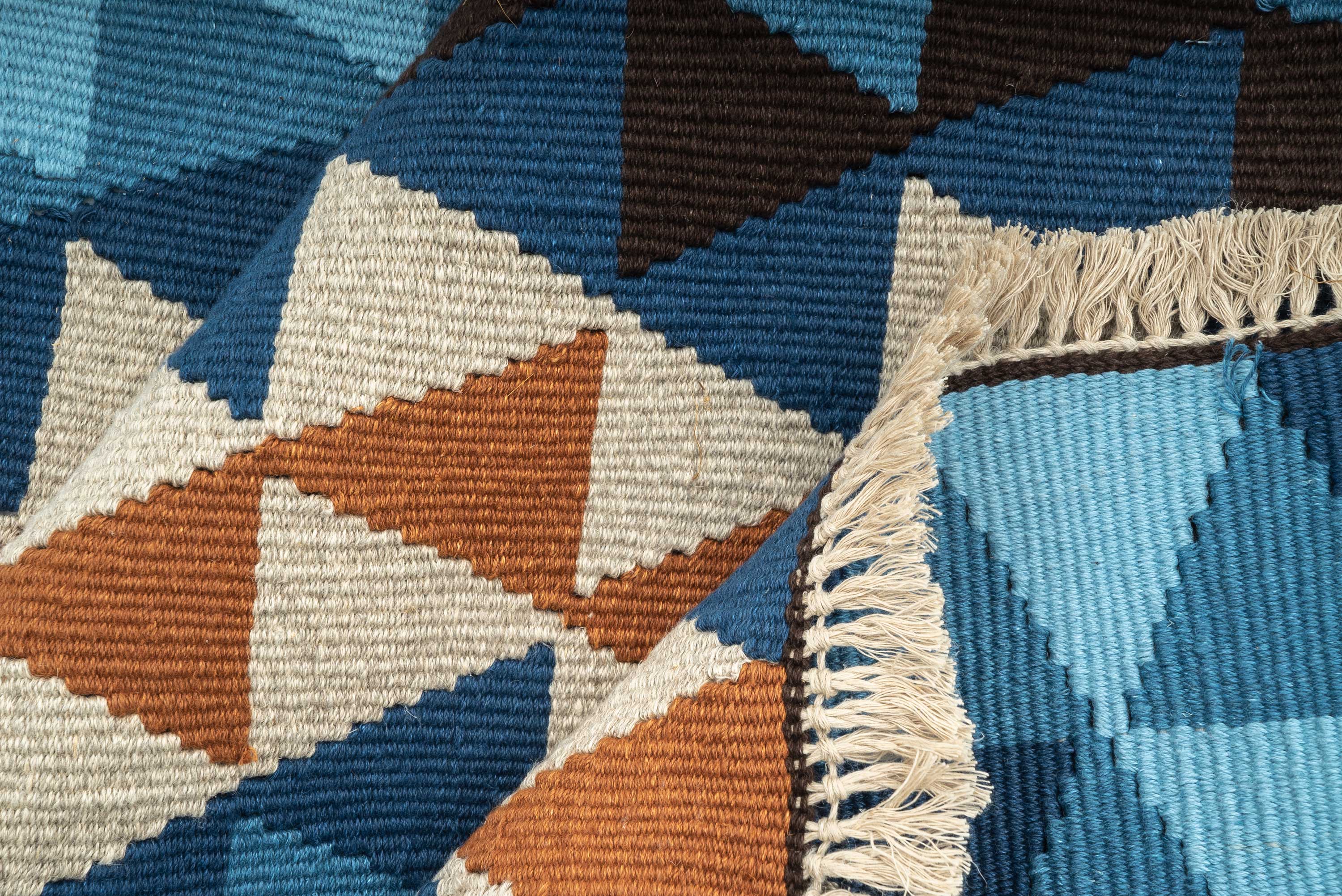 "River" Handwoven Hemp Designer Rug II