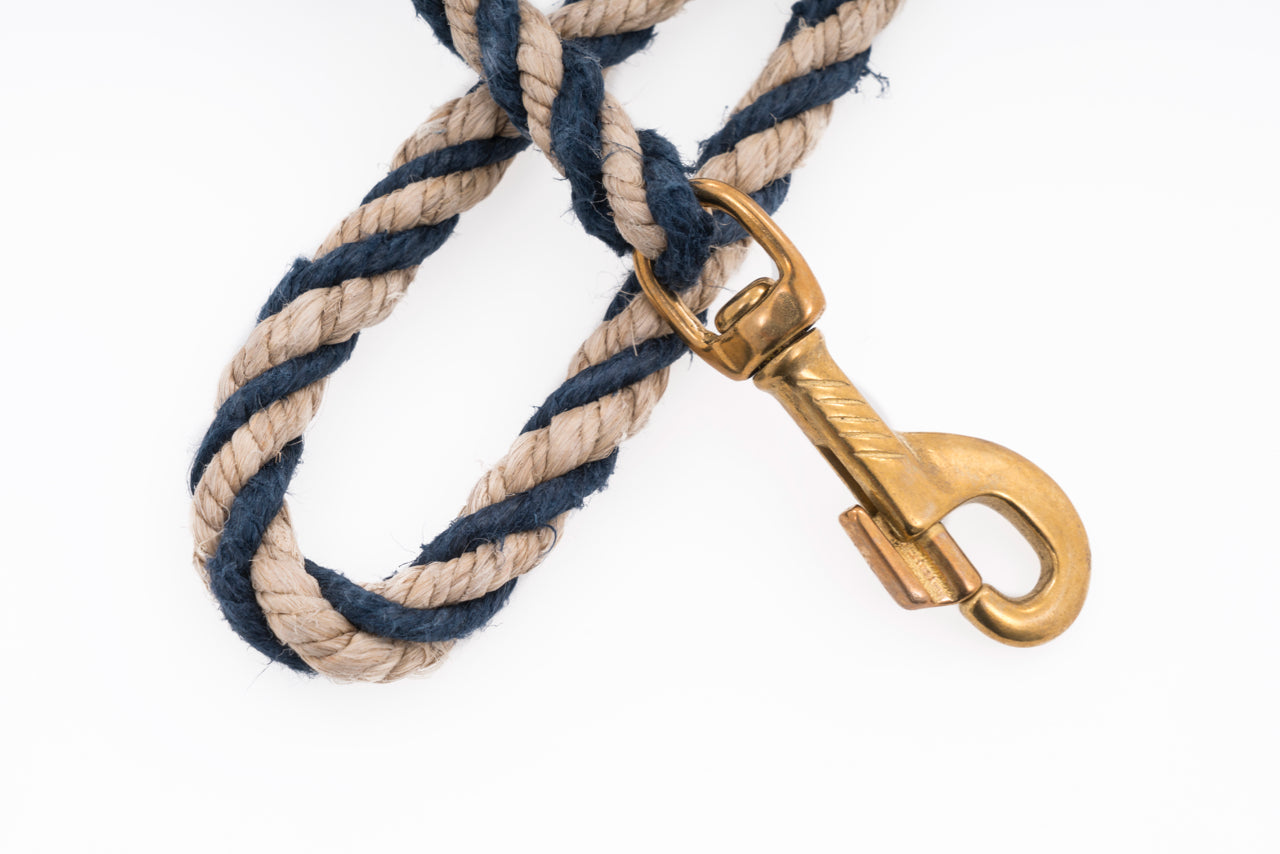 Dog Leash - Handspun Hand Laid Authentic Artisanal Hemp Rope