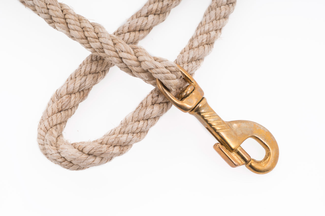 Dog Leash - Handspun Hand Laid Authentic Artisanal Hemp Rope
