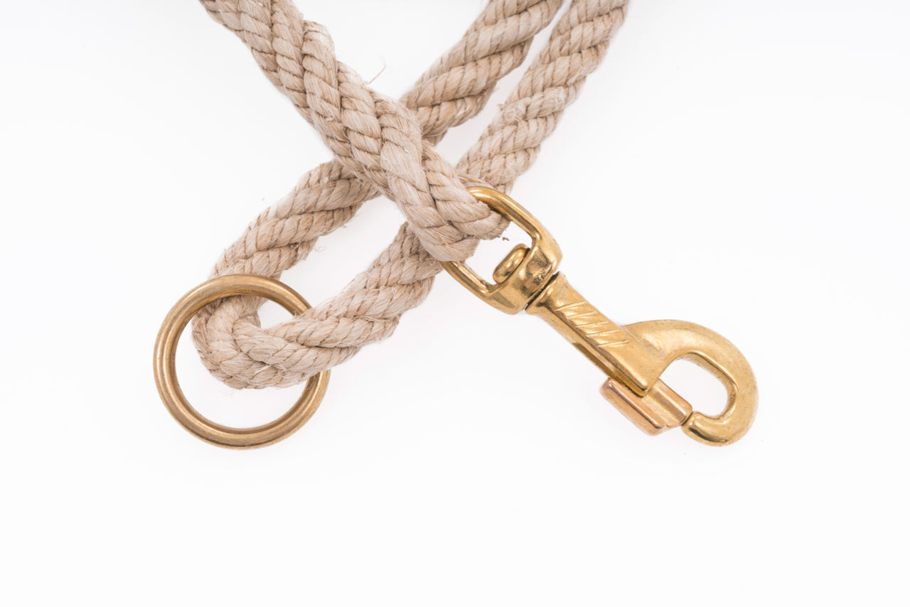 Dog Leash - Handspun Hand Laid Authentic Artisanal Hemp Rope