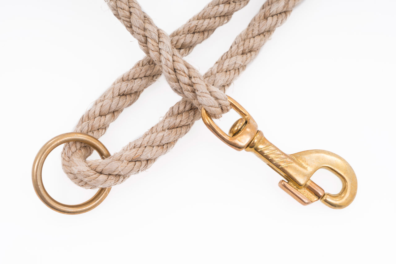 Dog Leash - Handspun Hand Laid Authentic Artisanal Hemp Rope