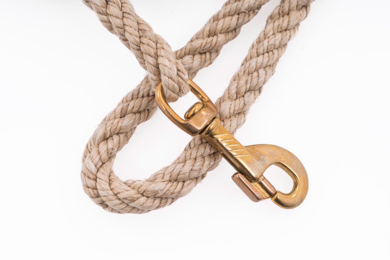 Dog Leash - Handspun Hand Laid Authentic Artisanal Hemp Rope