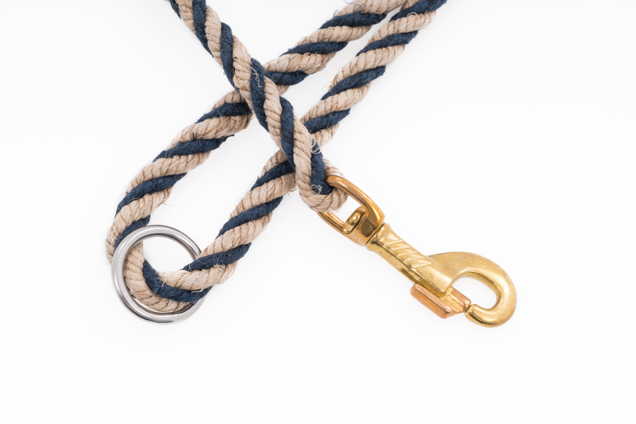 Dog Leash - Handspun Hand Laid Authentic Artisanal Hemp Rope
