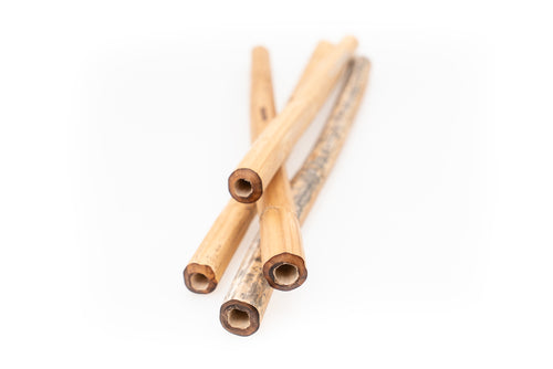 "Two Pairs: Raw Hollow" Hemp Stalk Drumsticks