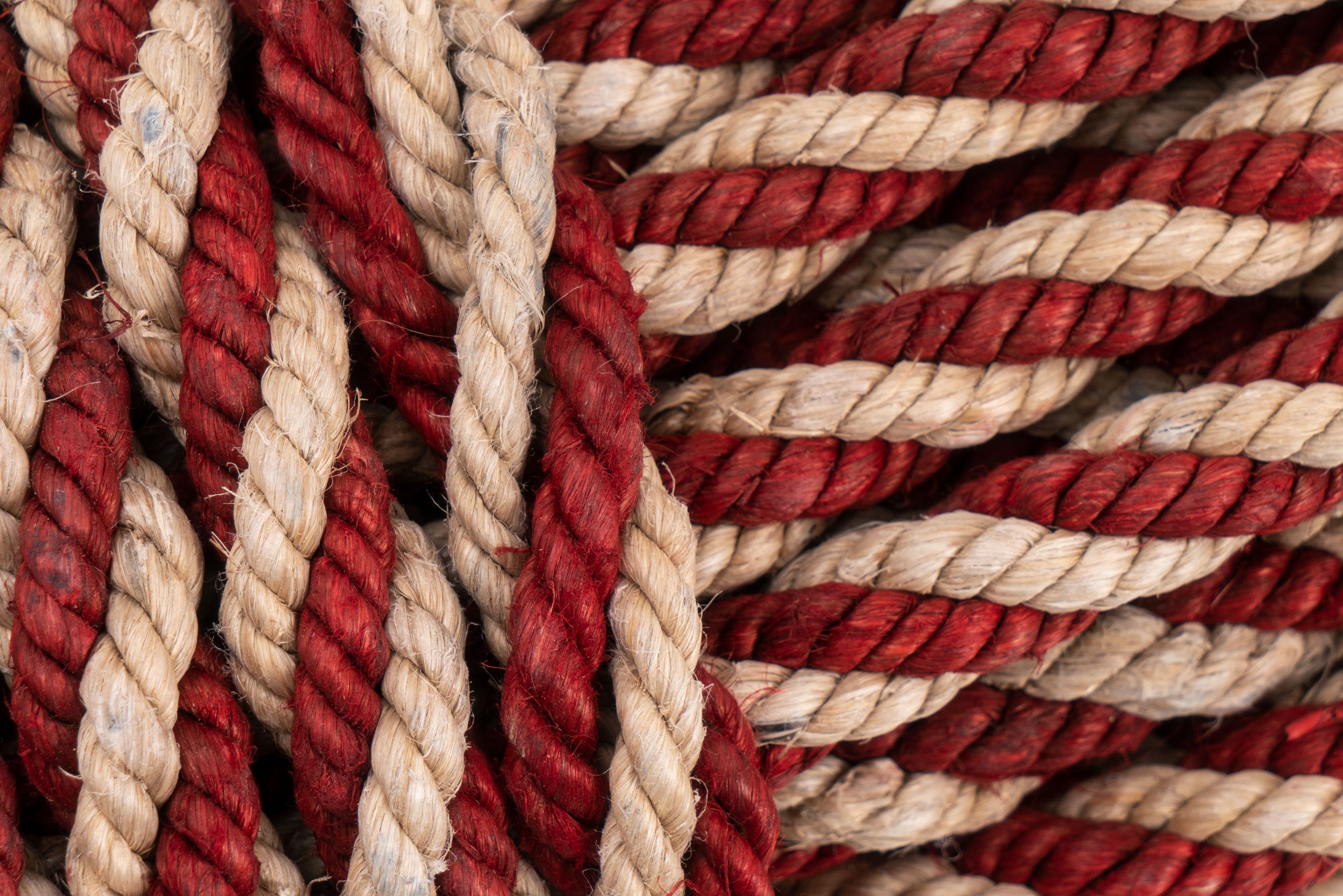 Dyed Handspun and Hand Laid Artisanal Authentic Hemp Rope