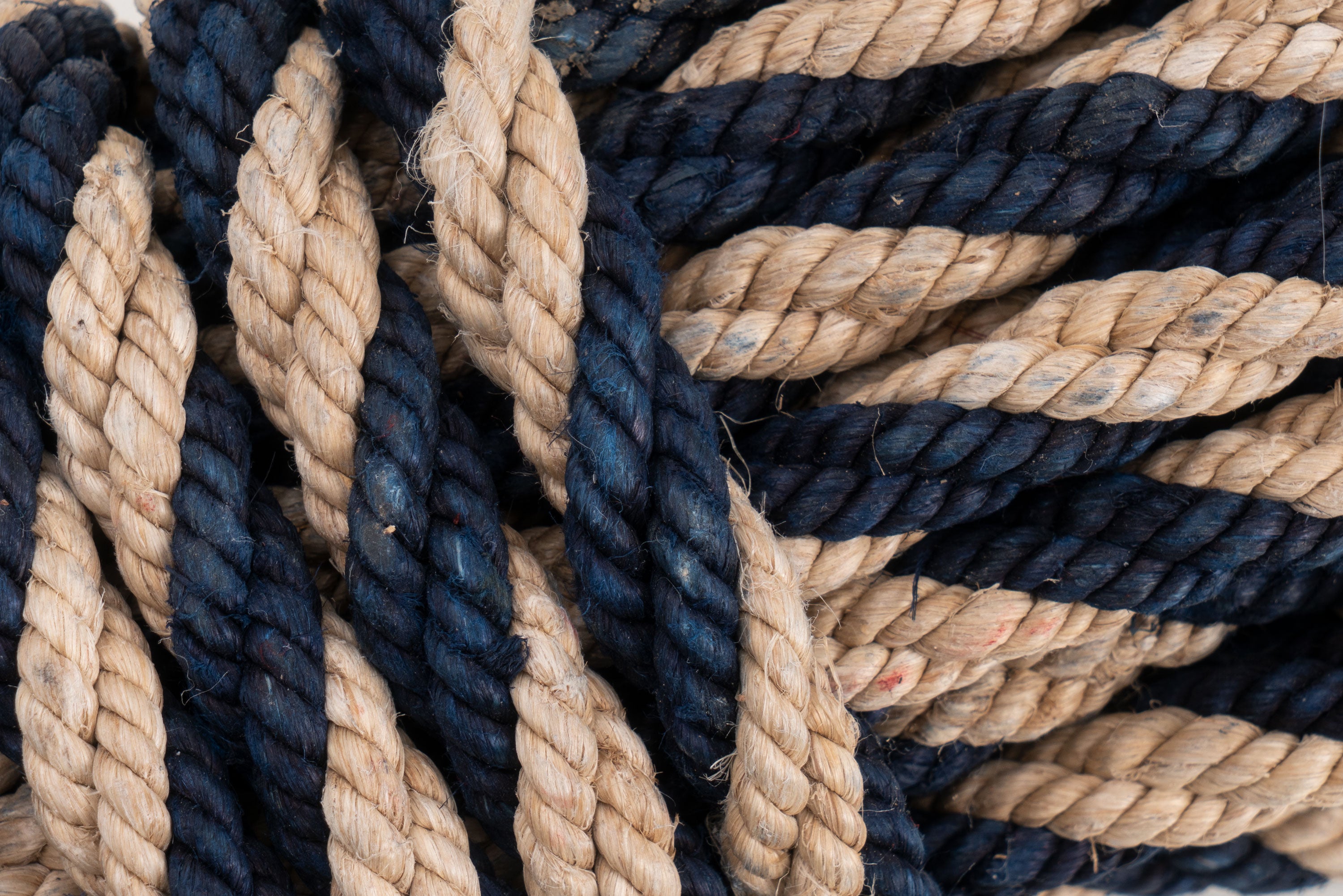 Dyed Handspun and Hand Laid Artisanal Authentic Hemp Rope