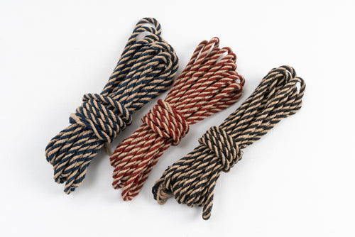 Dyed Handspun and Hand Laid Artisanal Authentic Hemp Rope