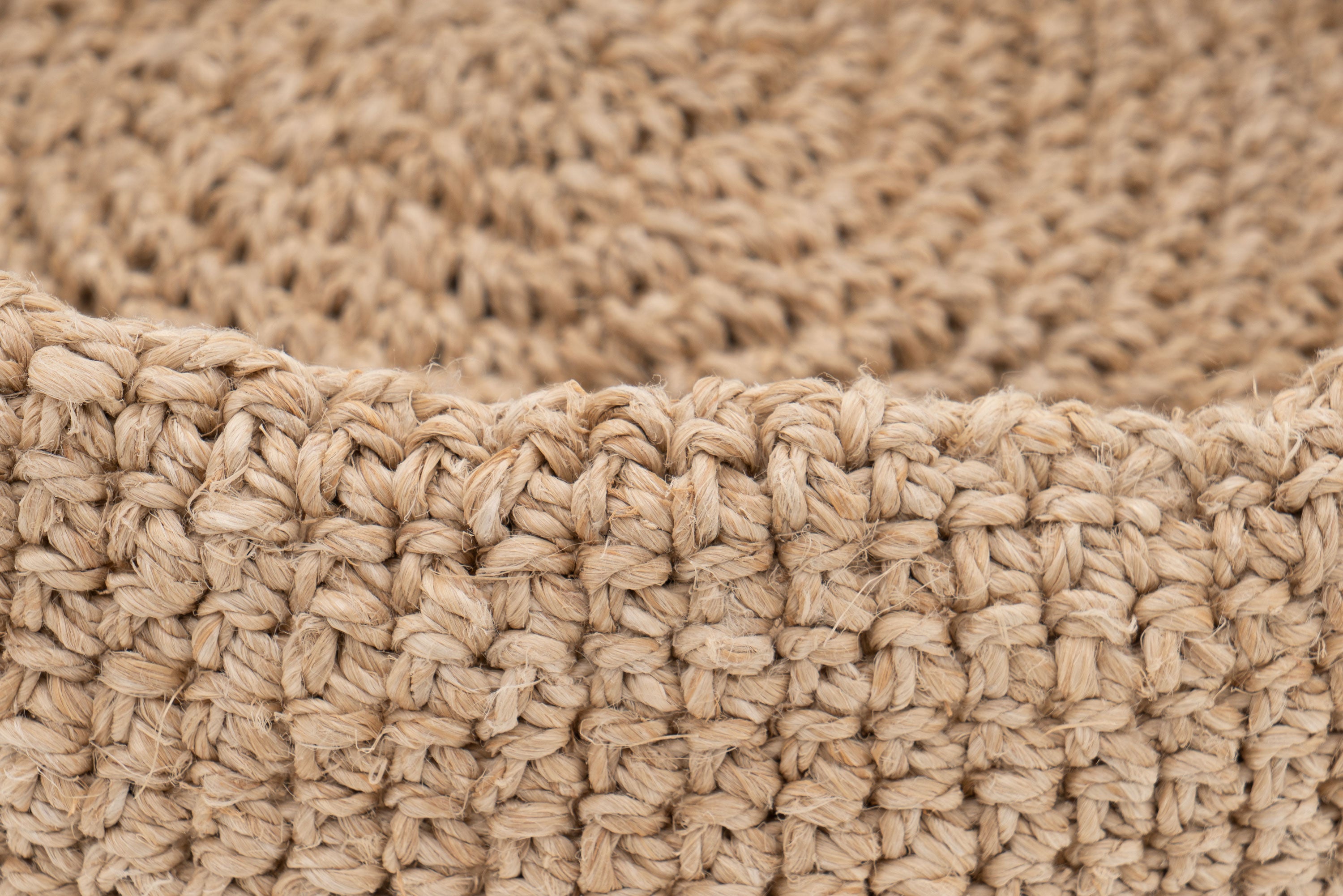 Hand Crocheted Handspun Hemp Basket