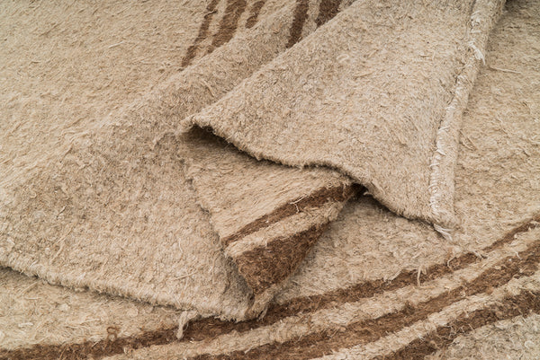 Vintage Rustic 100% Pure Hemp Rug - Aegean Region – Hemp Bouquet