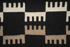 "Combs" Handwoven Hemp Designer Rug II