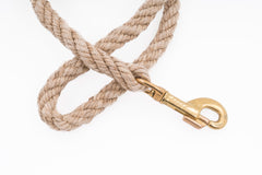 Short Dog Leash - Handspun Hand Laid Authentic Artisanal Hemp Rope