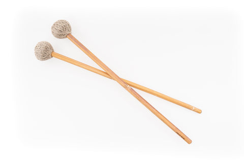 "Two Pairs: Hollow Medium Wrapped & Roots Medium Wrapped" Hemp Stalk Drumsticks