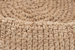 Hand Crocheted Handspun Hemp Basket